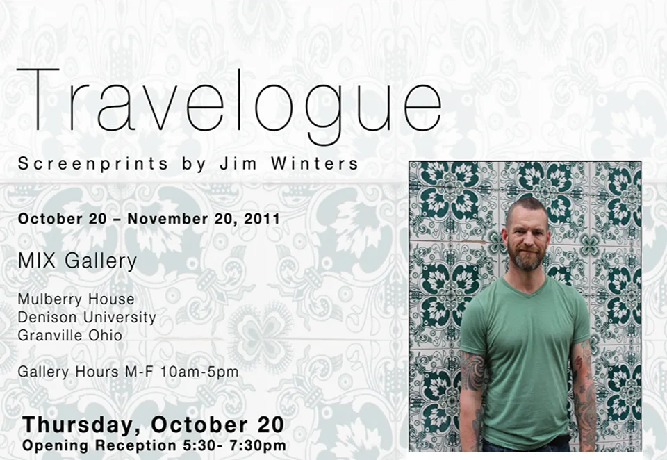 Travelogue exhibition image.