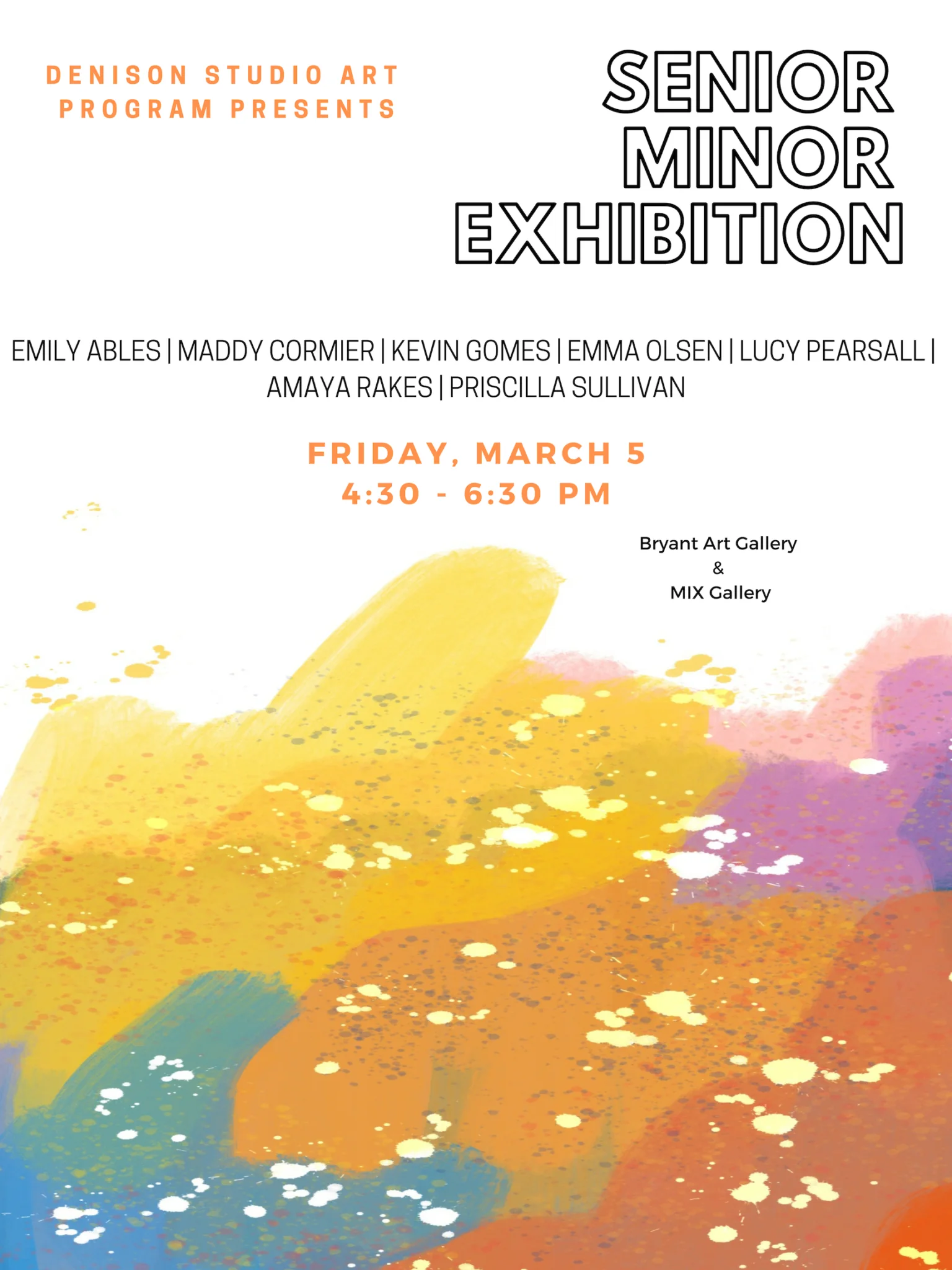 Senior Studio Art Minor Show exhibition image.
