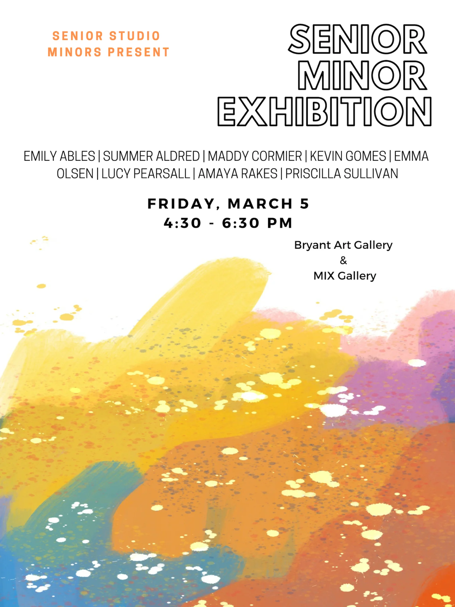 Archived image from Senior Studio Art Minor Show.