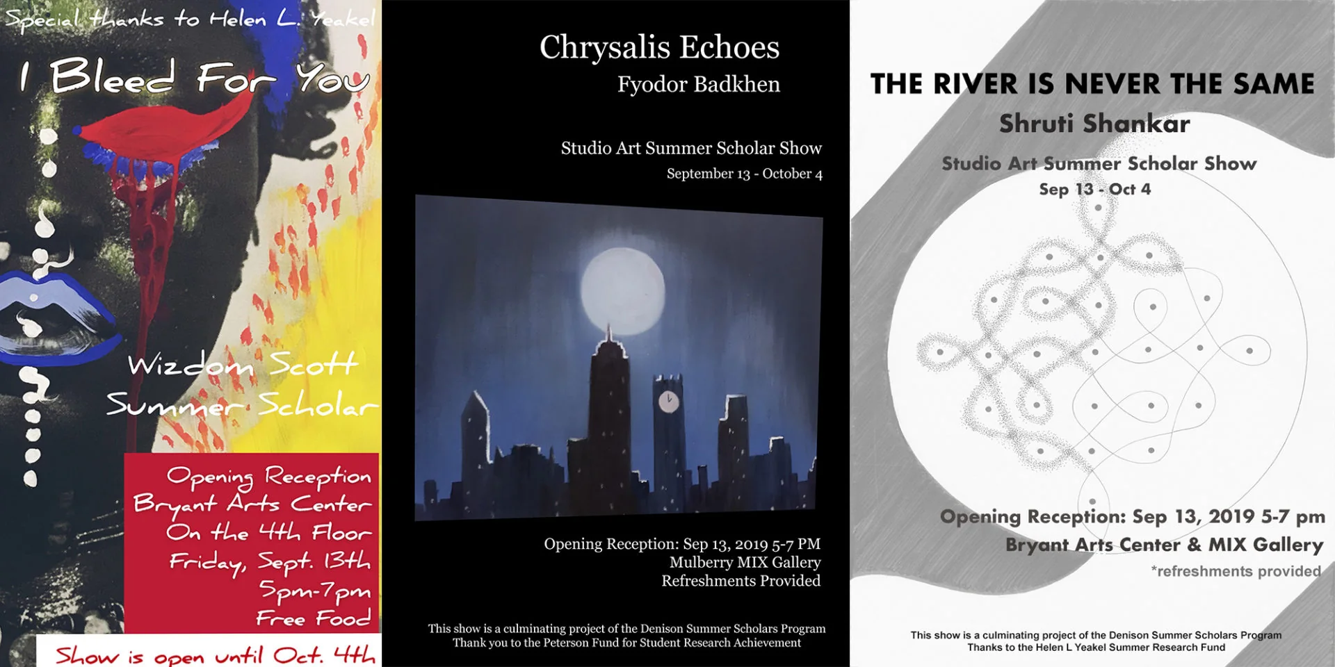 Summer Scholars Show exhibition image.