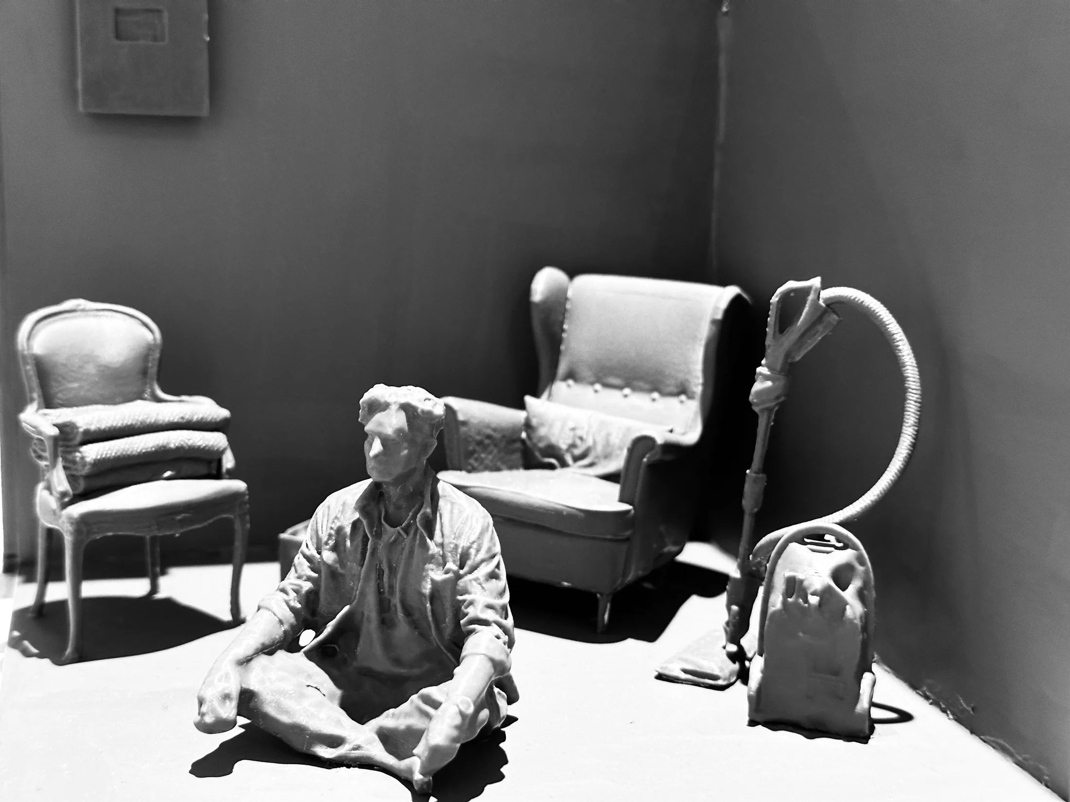 A resin diorama room scene from Inverted Normals.