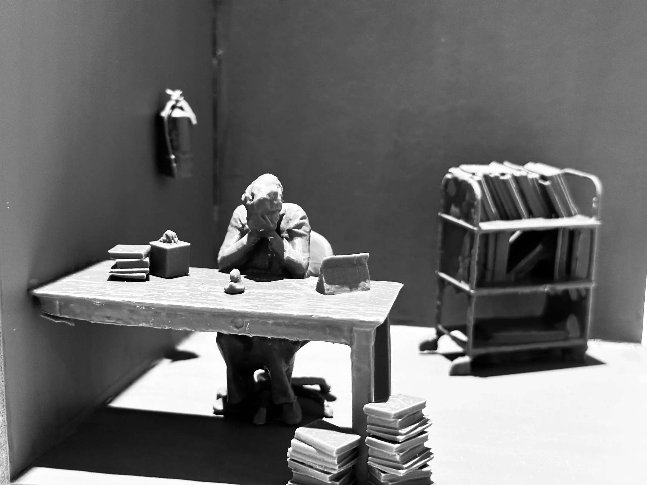 Diorama desk scene from Inverted Normals.