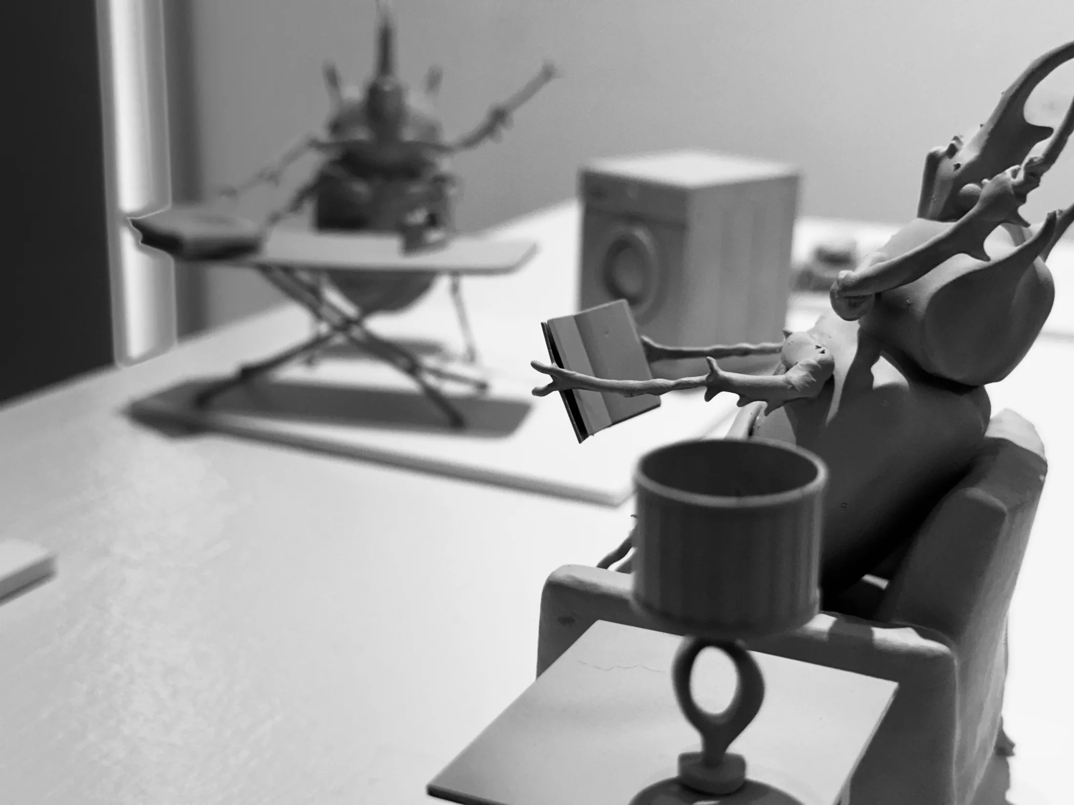 Tabletop sculpture view from Inverted Normals.