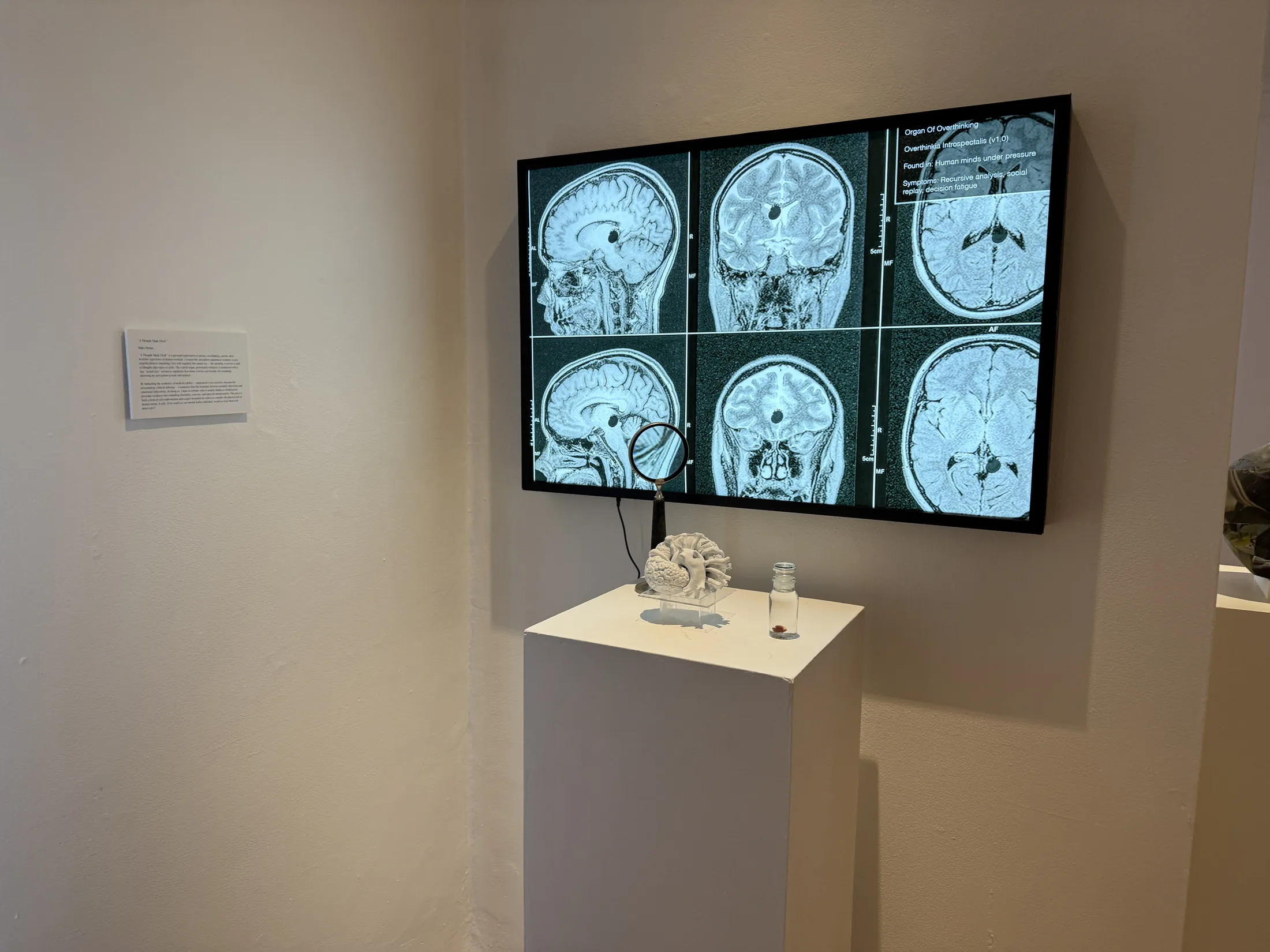Digital screen and sculptural work in Pixels to Pieces.