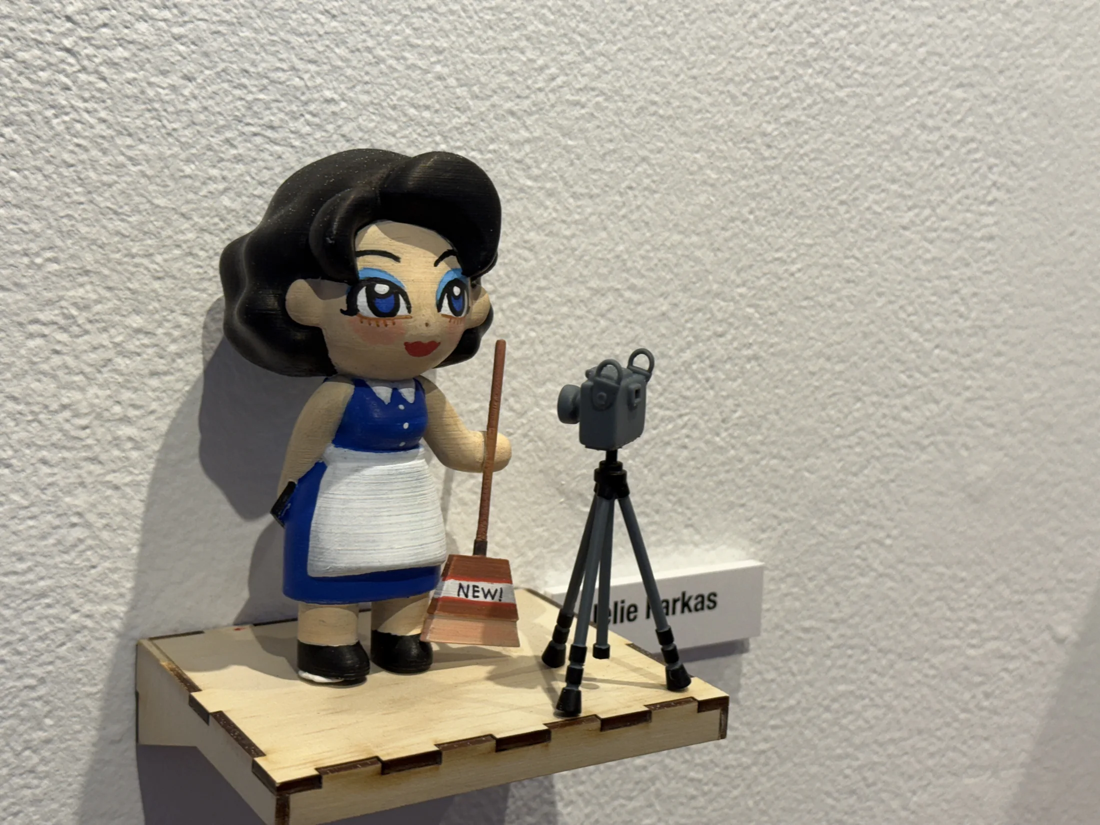 Character sculpture with camera from Pixels to Pieces.