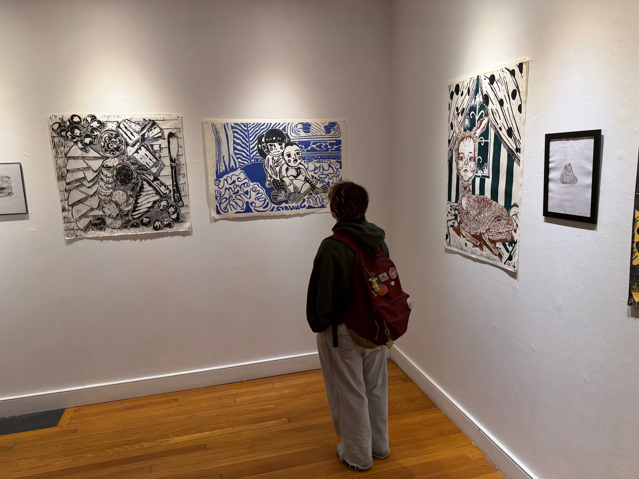 Installation view of Big & Small Prints.