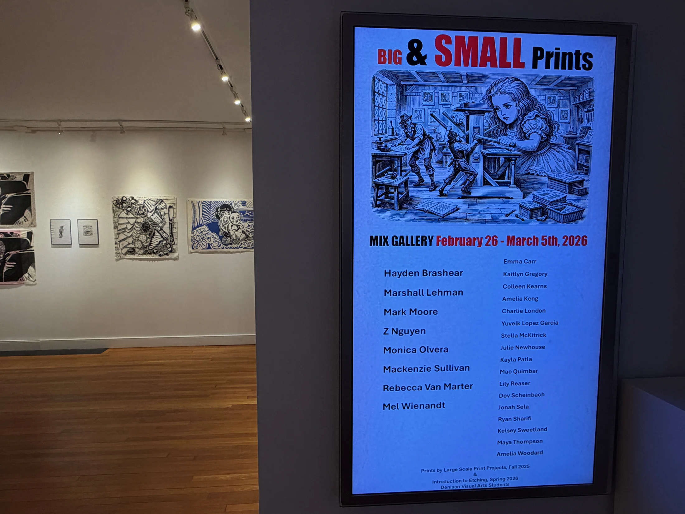 Digital poster display for Big & Small Prints.