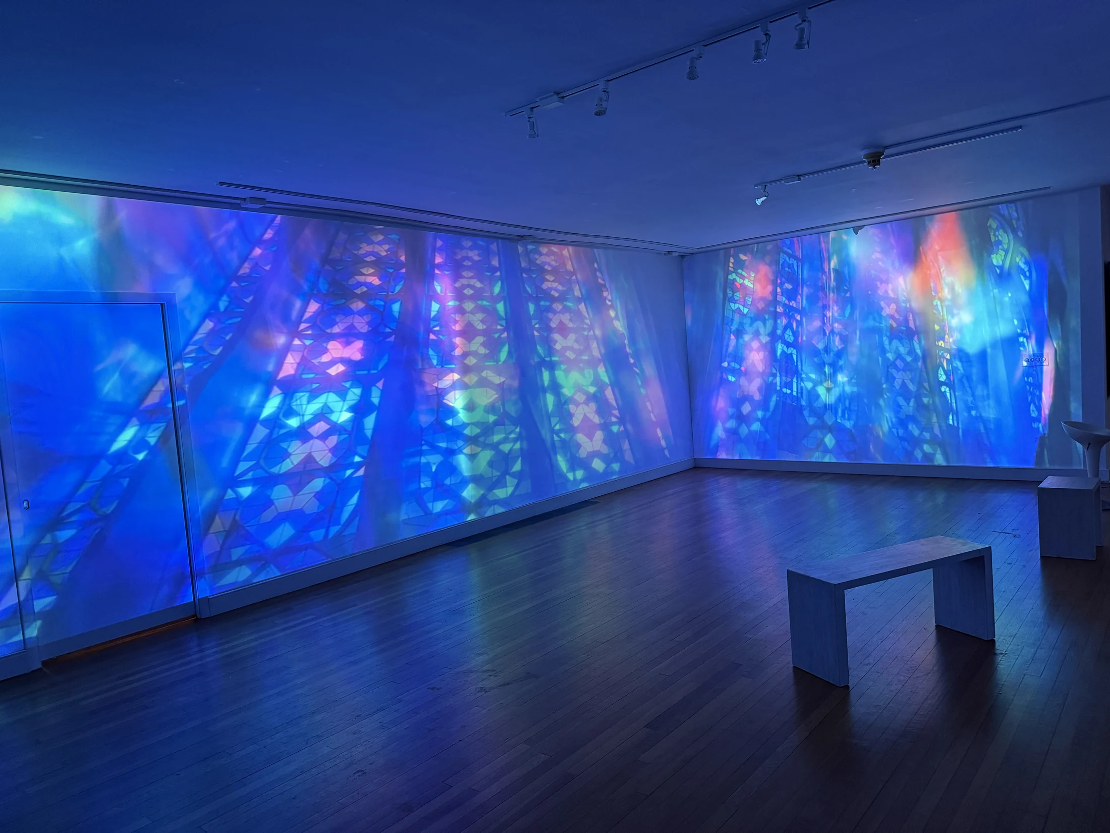 Gallery installation view from within.