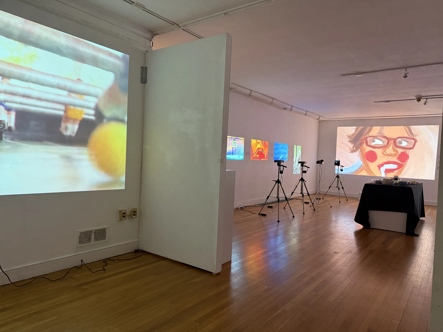 Installation view of Loco Motion at Mulberry MIX Gallery.