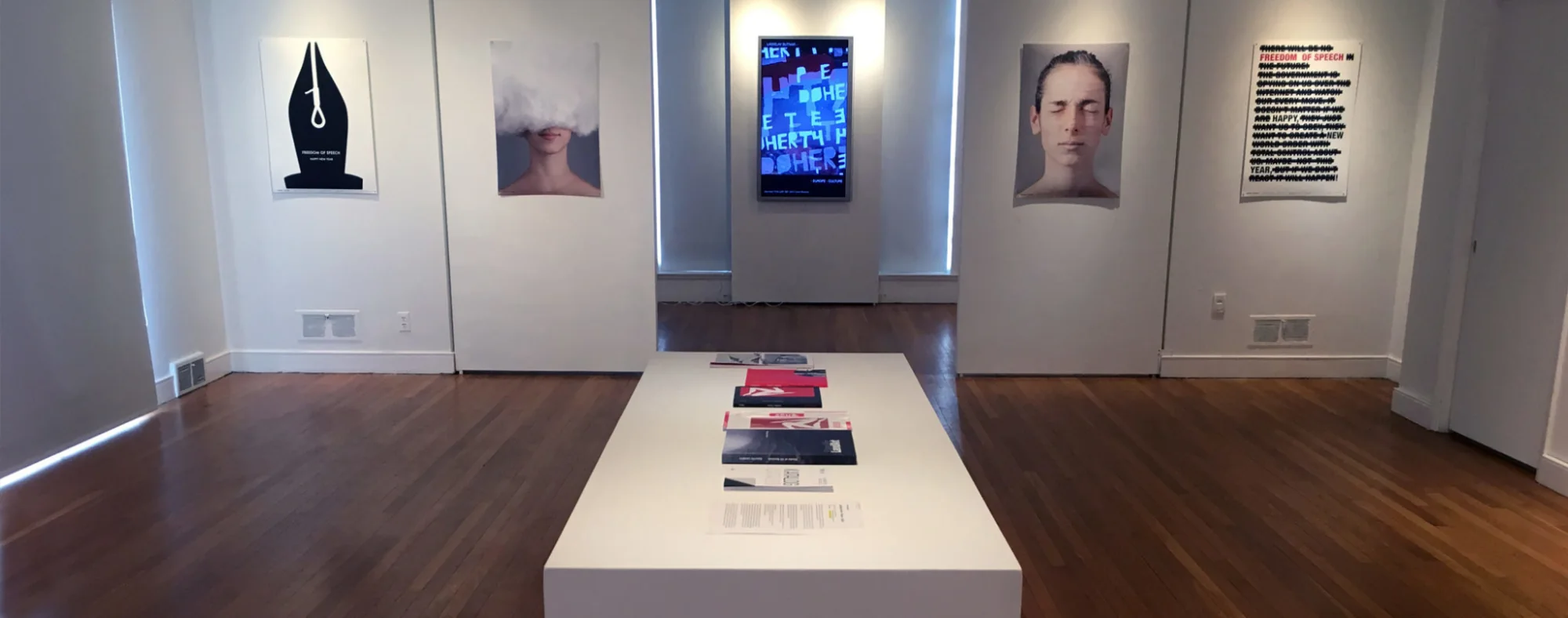 Wide view of the Mulberry MIX Gallery exhibition space.